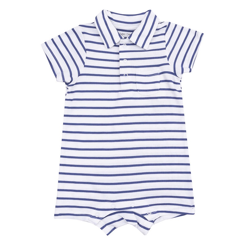 Polo Shortie – Stripe Vintage Blue
