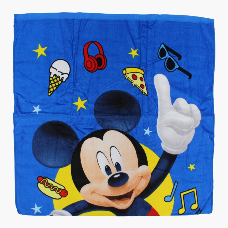 Boys Beach Towel  Blue with Mickey Mouse Print (70140 cm)