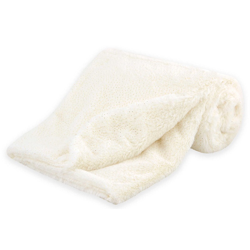 Just Born Sparkle Cuddleplush Blanket – Ivory