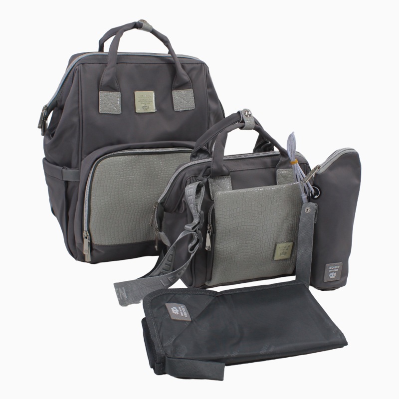 Lequeen Diamond 7TH Special Edition Soft Waterproof Original Diaper Bag – Grey