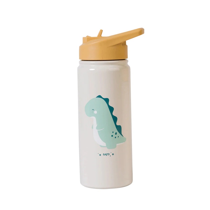 Thermos Bottle With Straw – Dino