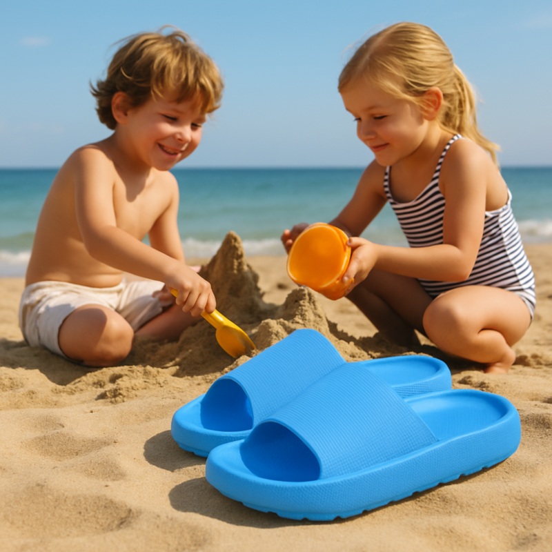 Turquoise Rubber Slippers