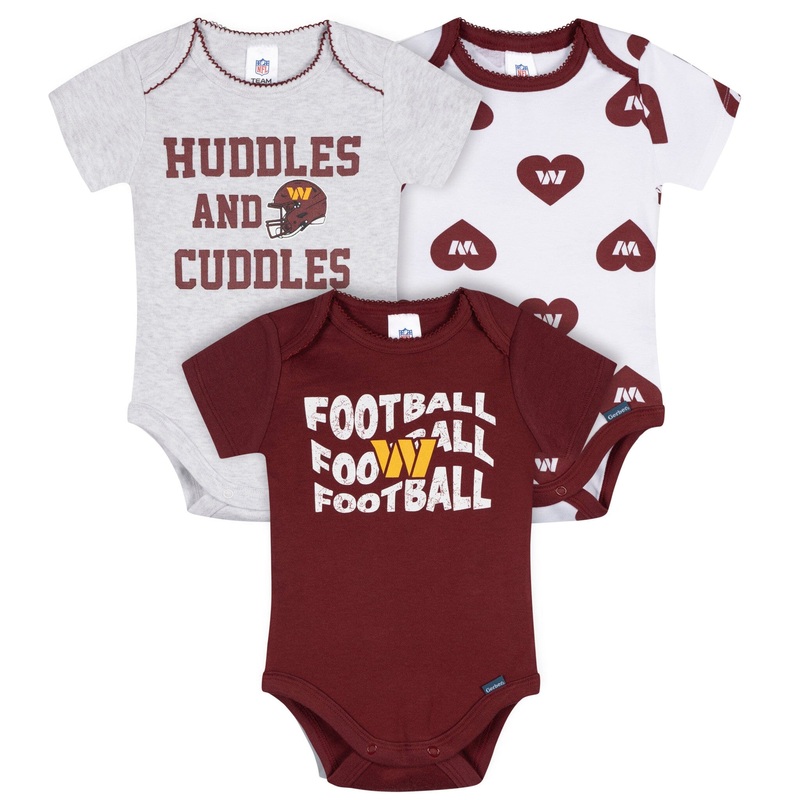 3-Pack Baby Girls Commanders Bodysuit Set