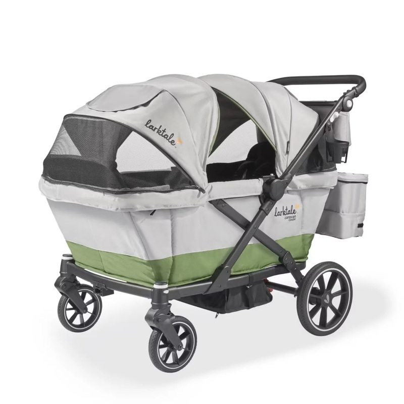 Caravan Coupe Quad Compact Stroller Wagon – Grey/Green