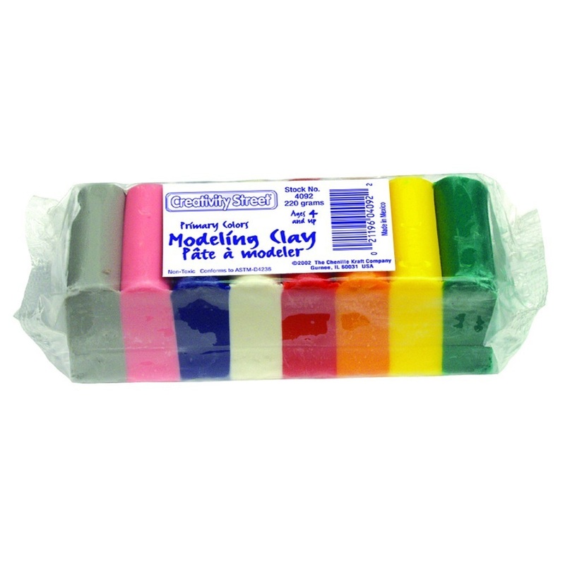 Creativity Street Modeling Clay, 8 Bright Hues Assortment, 220 grams total, 8 sticks