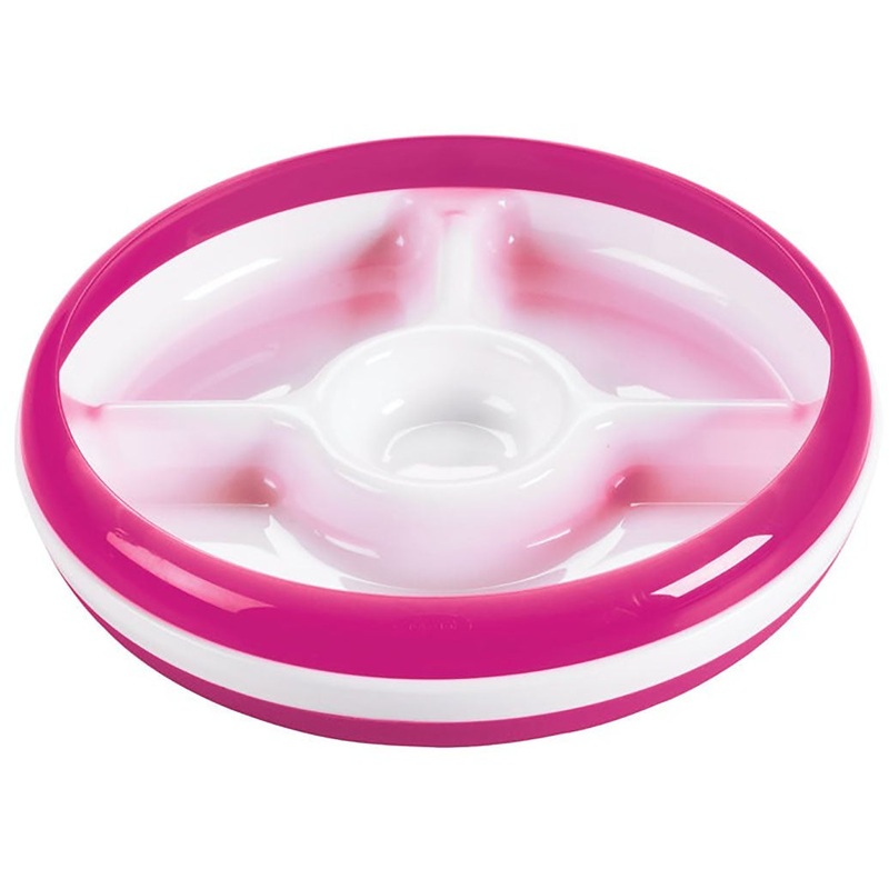 OXO Tot Divided Plate in Pink