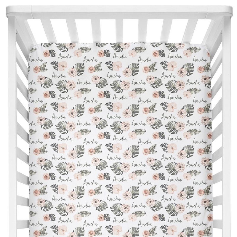 Sugar + Maple Crib Sheet – Tropical Floral