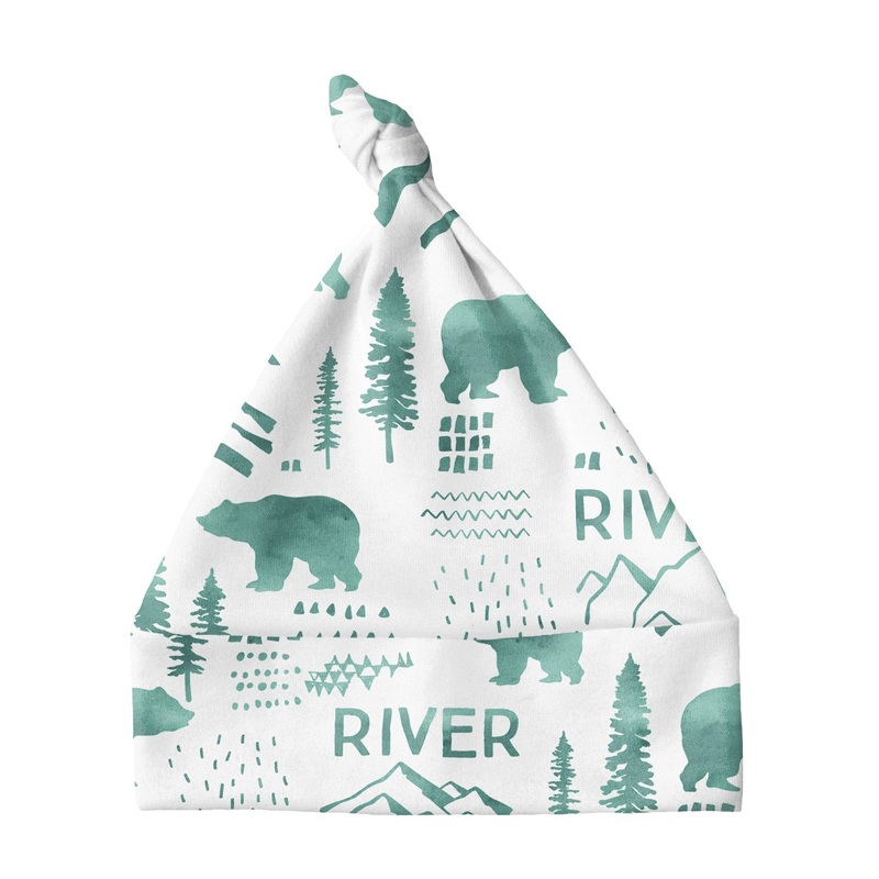 Sugar + Maple Knotted Baby Hat – Woodland Green