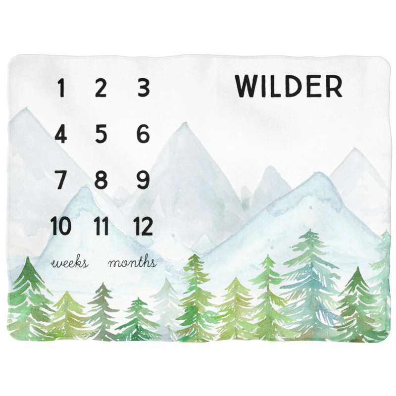 Sugar + Maple Adventure Milestone Blanket – Personalized