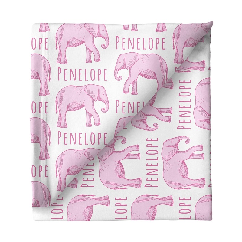 Sugar + Maple Large Stretchy Blanket – Elephant Pink