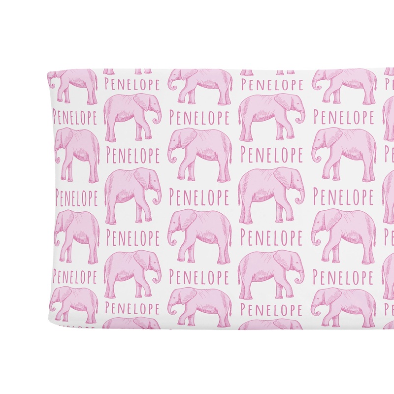 Sugar + Maple Changing Pad Cover – Elephant Pink