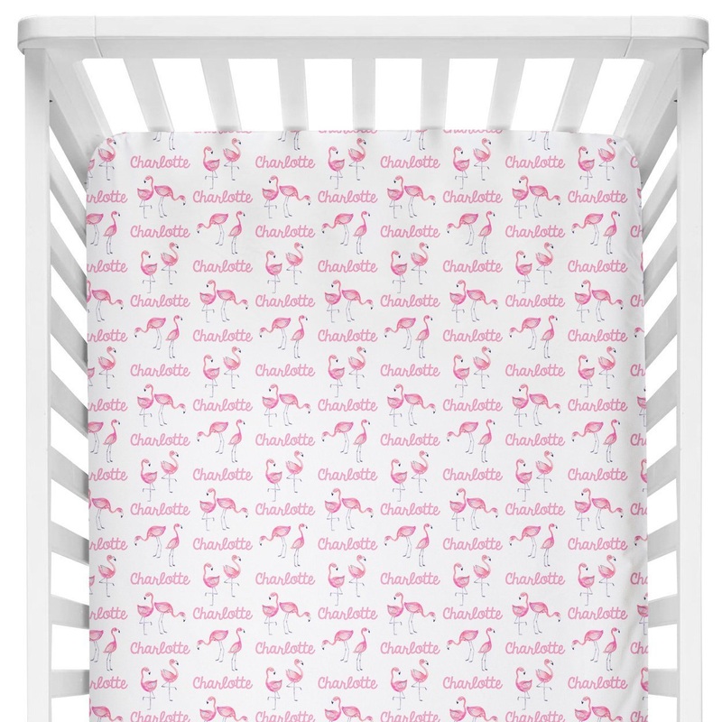 Sugar + Maple Crib Sheet – Flamingo