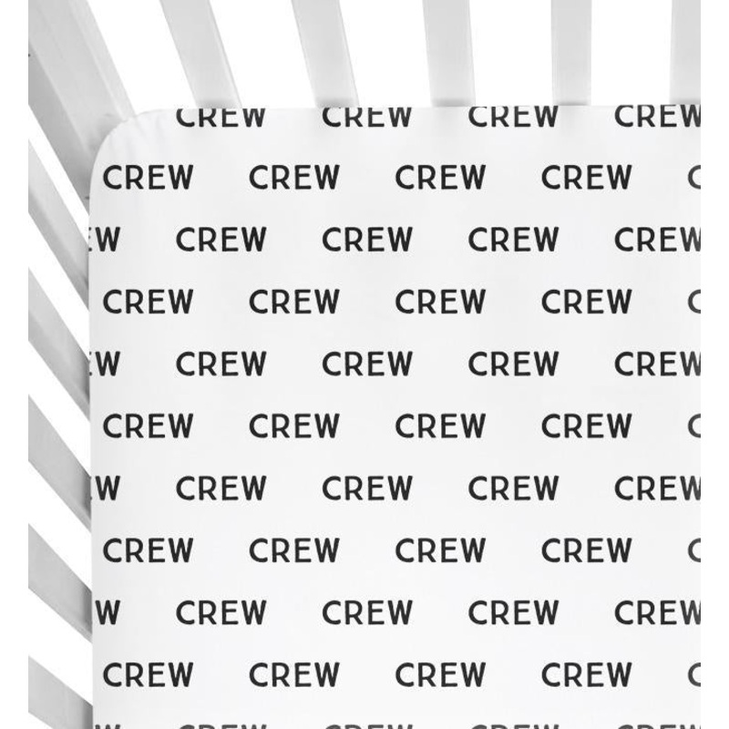 Sugar + Maple Personalized Crib Sheet – Repeating Name Horizontal