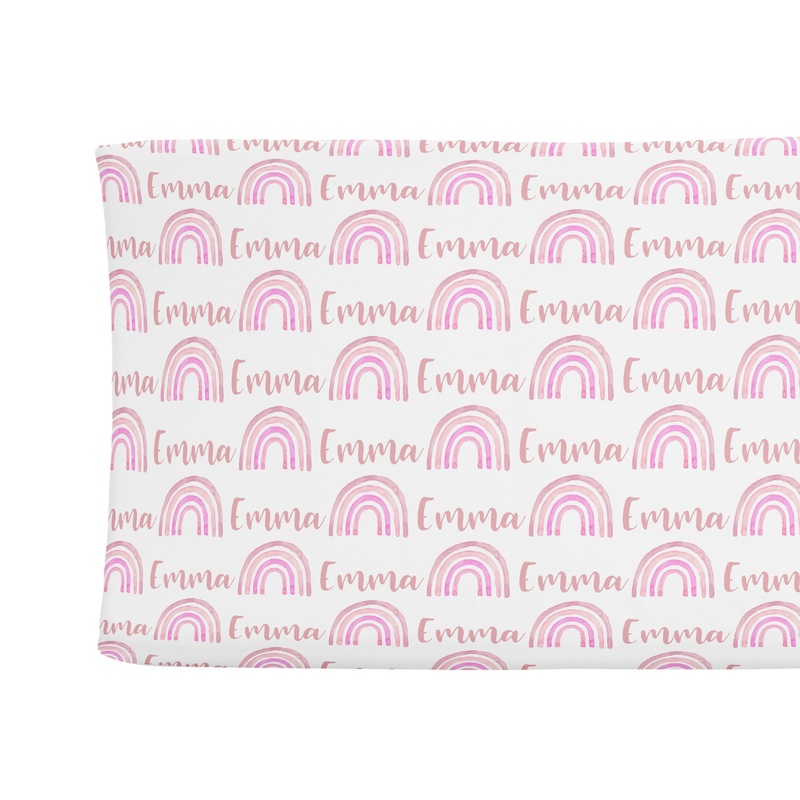 Sugar + Maple Changing Pad Cover – Rainbow Pink