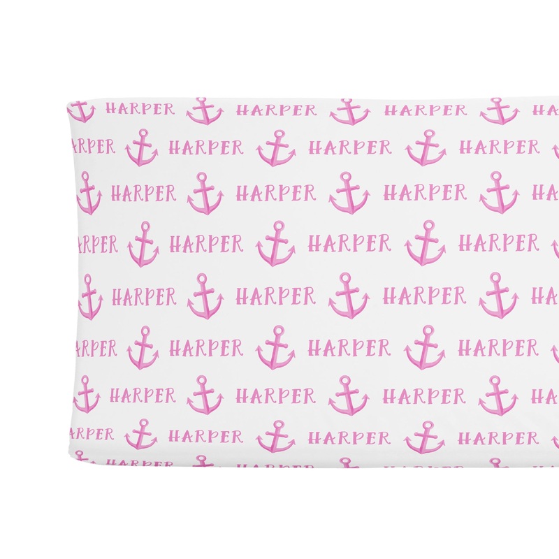Sugar + Maple Changing Pad Cover – Anchor Pink