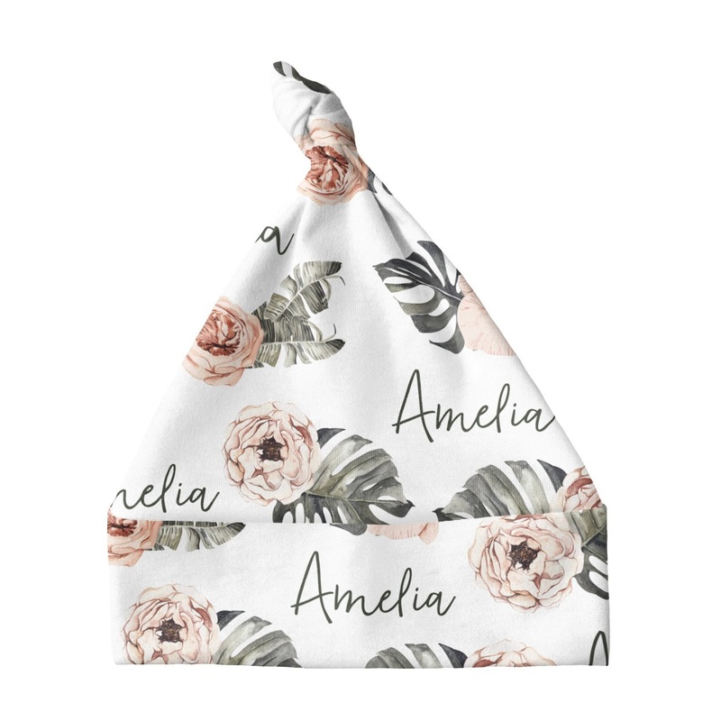 Sugar + Maple Knotted Baby Hat – Tropical Floral