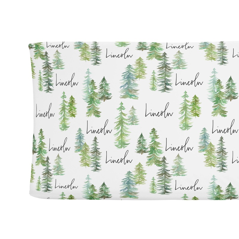 Sugar + Maple Changing Pad Cover – Pine Tree
