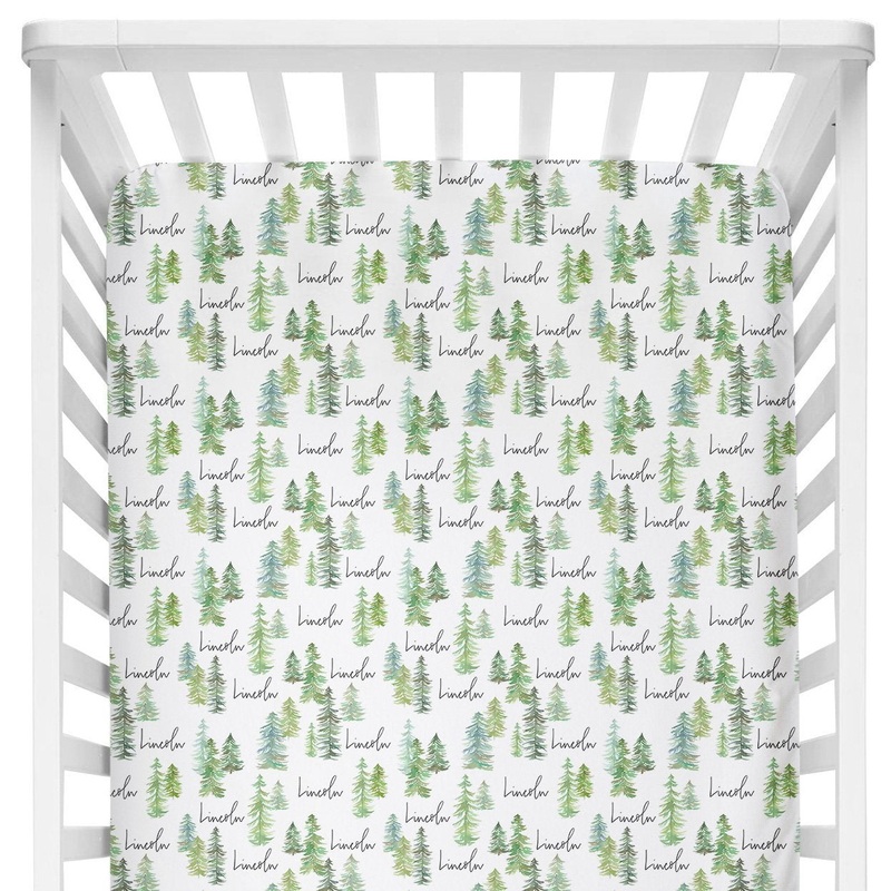 Sugar + Maple Crib Sheet – Pine Tree