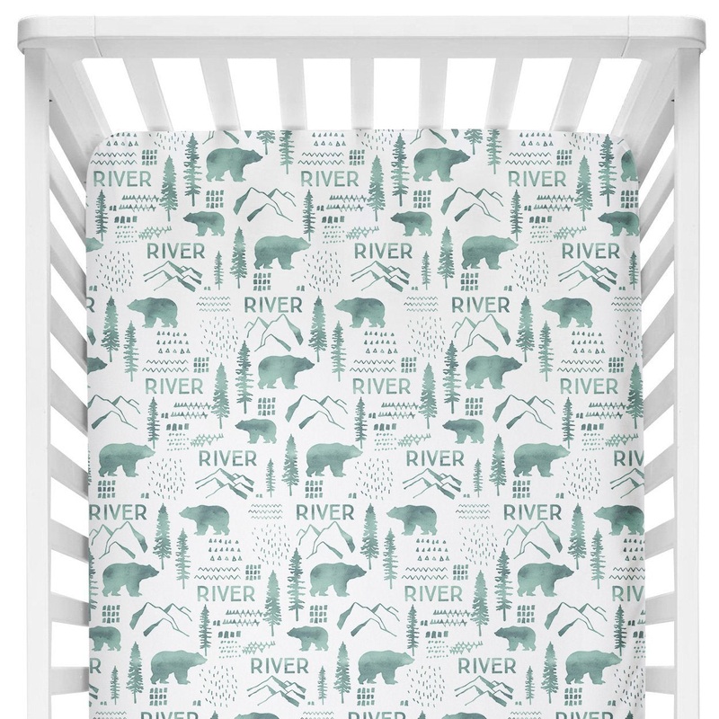 Sugar + Maple Crib Sheet – Woodland Green