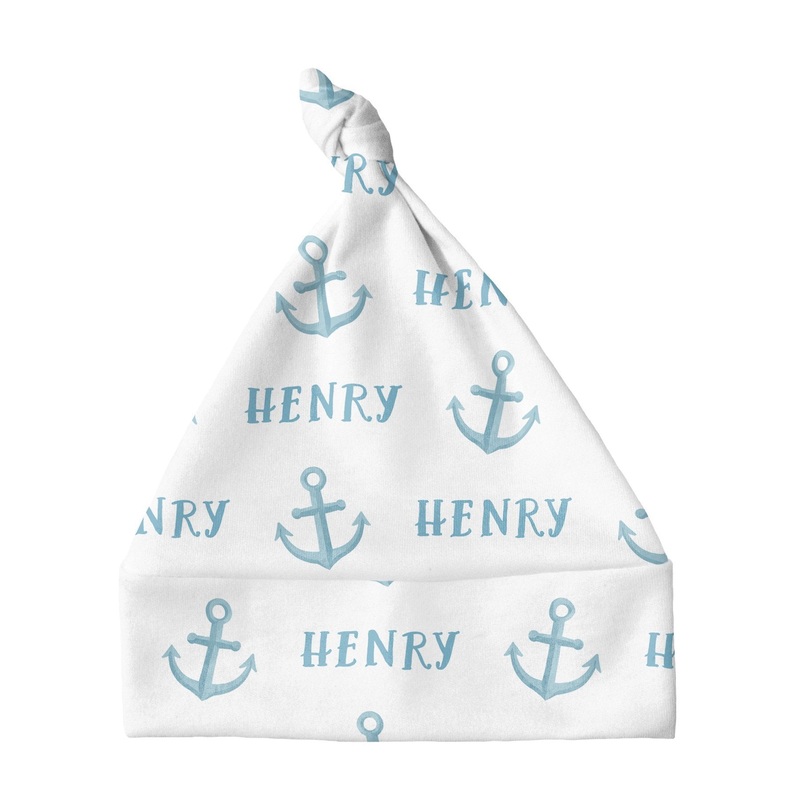 Sugar + Maple Knotted Baby Hat – Anchor Blue