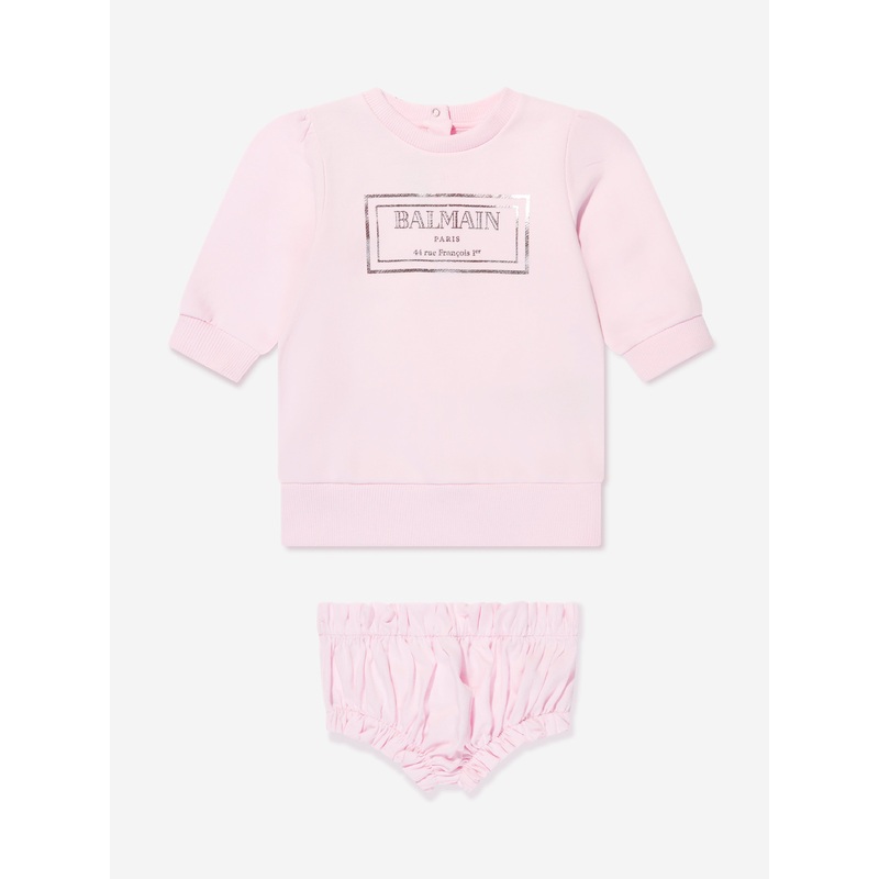 Balmain Baby Girls Sweater Dress in Pink NZZ9710442710