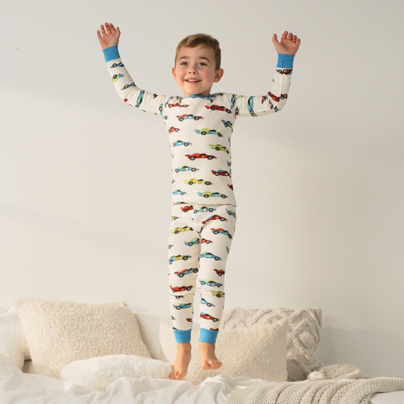 Water Colour Race Cars Pajama Set – Cami Lace