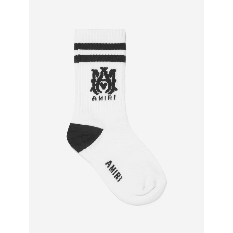 Amiri Kids Logo Tube Socks in White