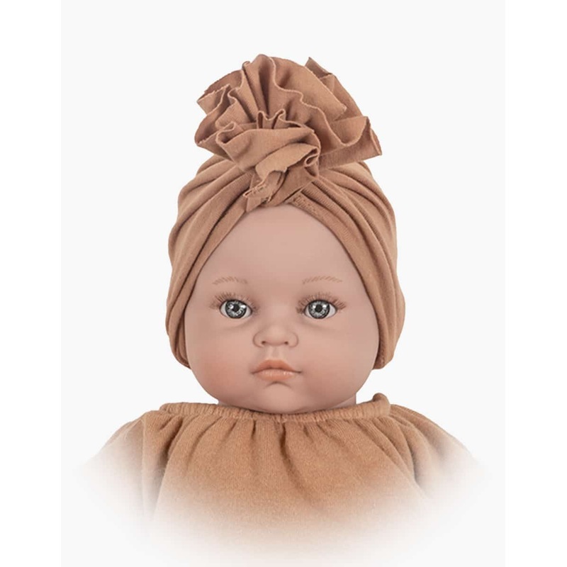 Bambinis  Flower Turban in Brown Sugar Jersey