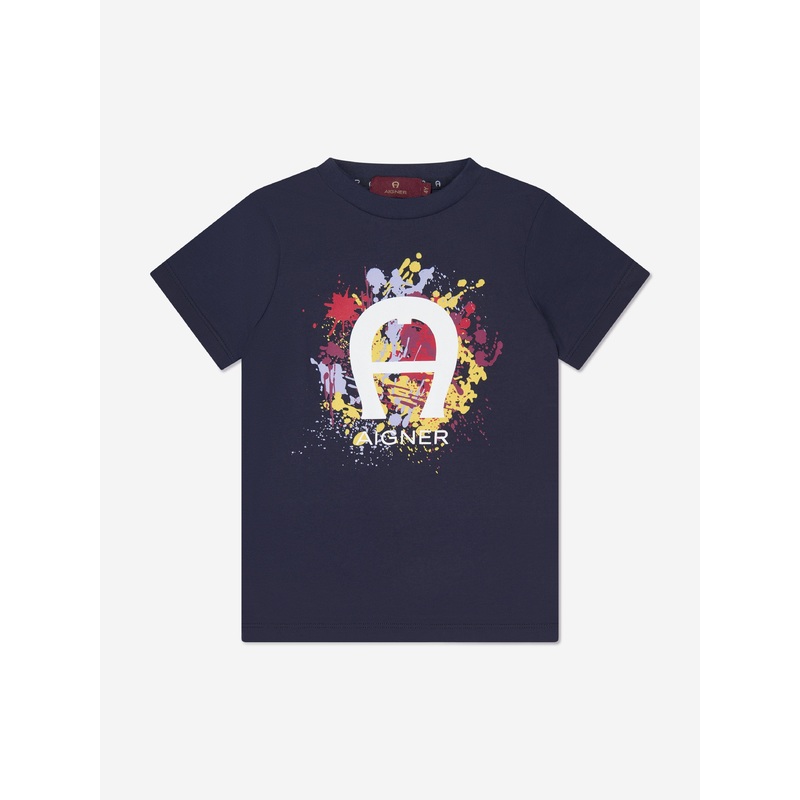 Aigner Boys Logo T-Shirt in Navy NZZ9710443927