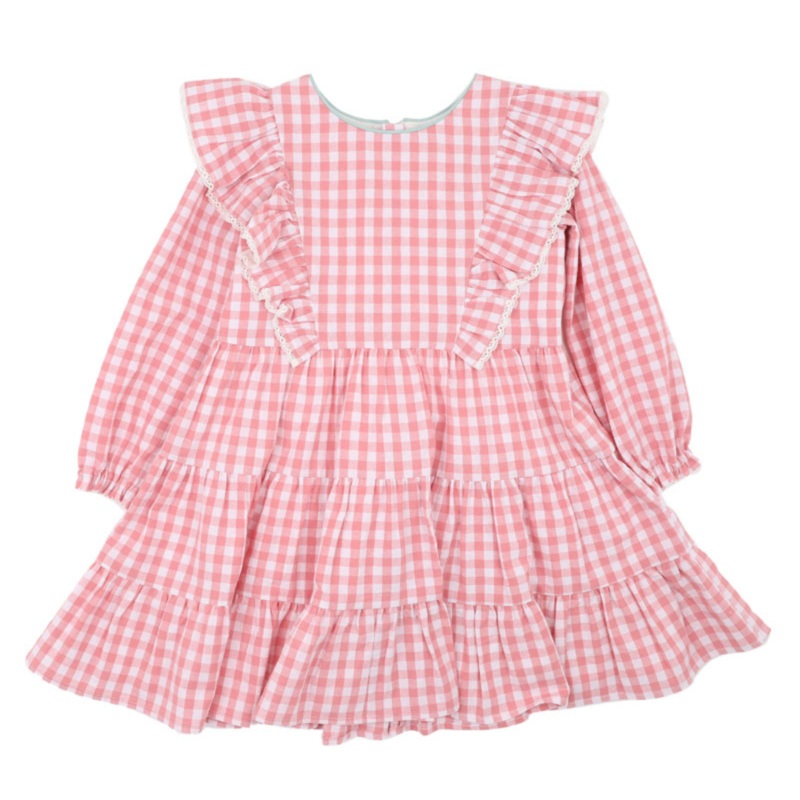 Bebe Lyla Gingham Dress – Coral Gingham