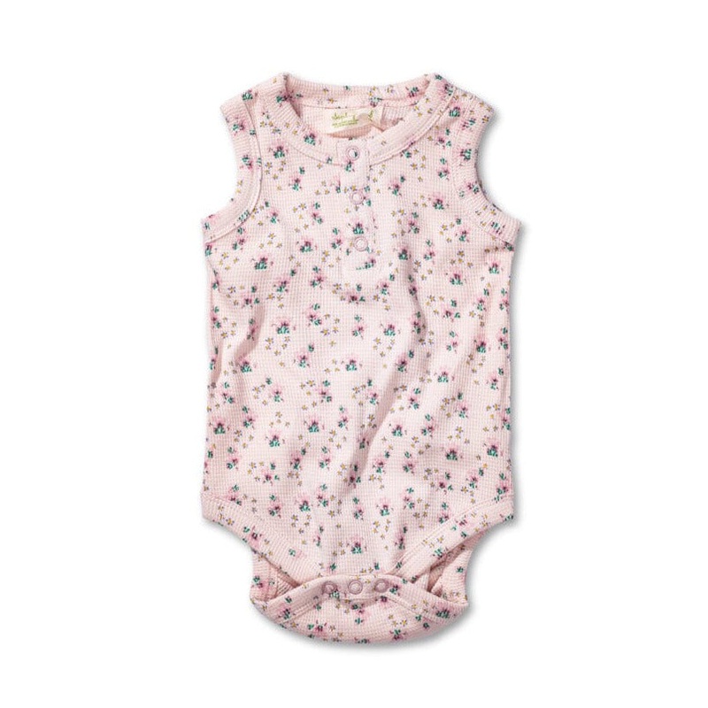 Honeysuckle Waffle Tank Bodysuit
