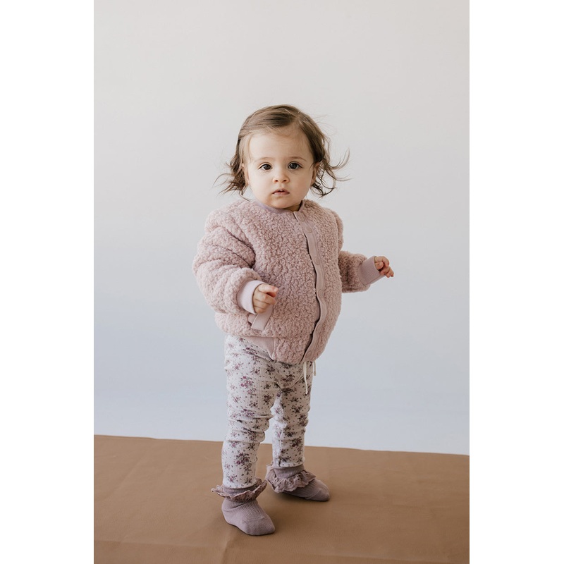 Theo Recycled Polyester Teddy Jacket | Peony