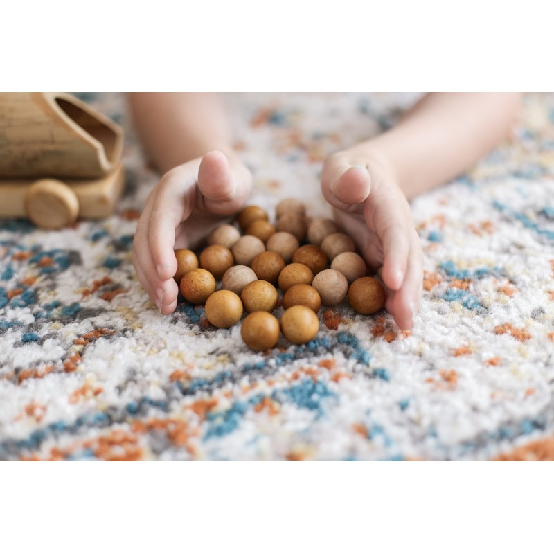 Two Tone Wooden Balls Set of 50