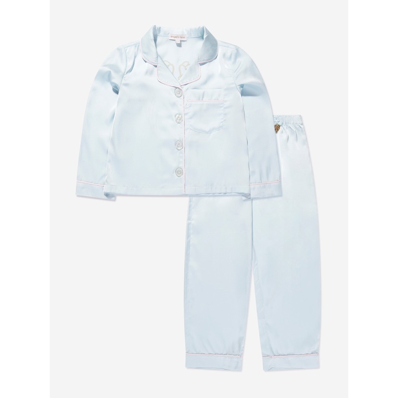 Angels Face Girls Satin Aretha Long Sleeve Pyjamas NZZ9710445705