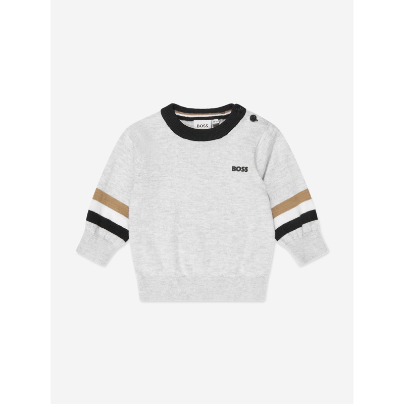 BOSS Baby Boys Knitted Jumper in Grey