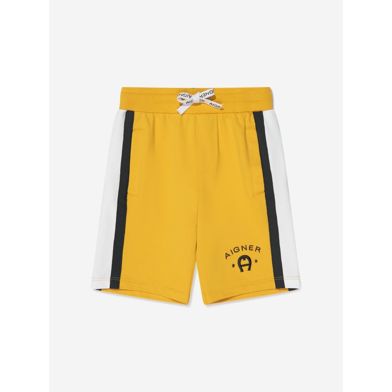 Aigner Boys Logo Bermuda Shorts in Yellow