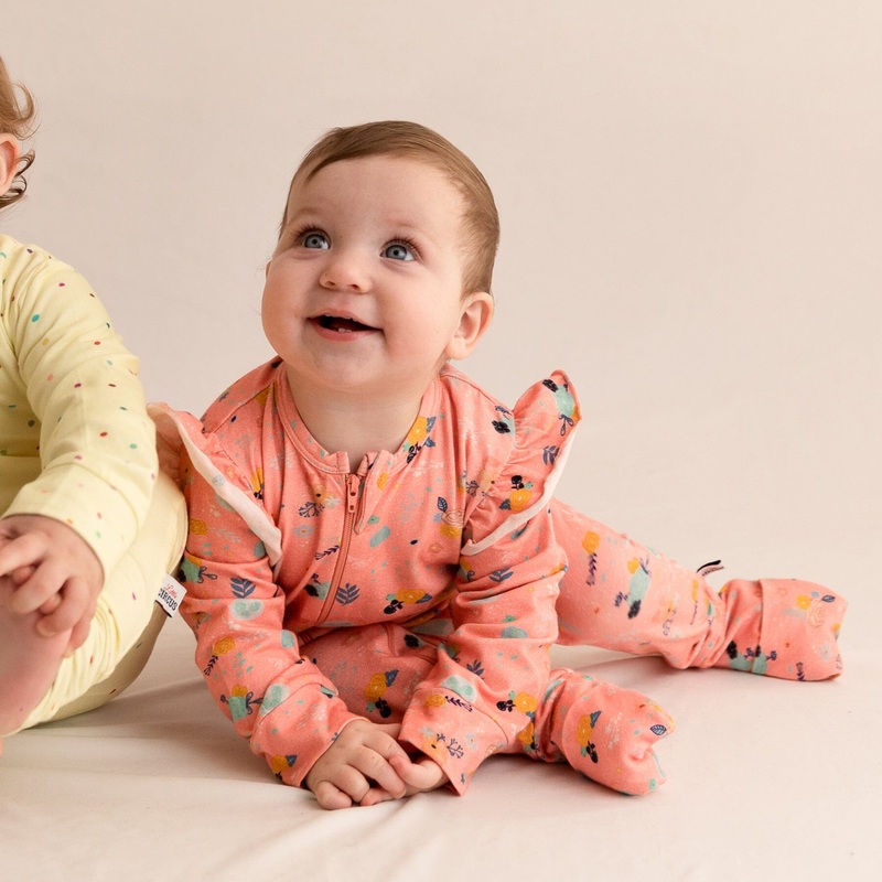 Floral Flutter Zipsuit (Pink)