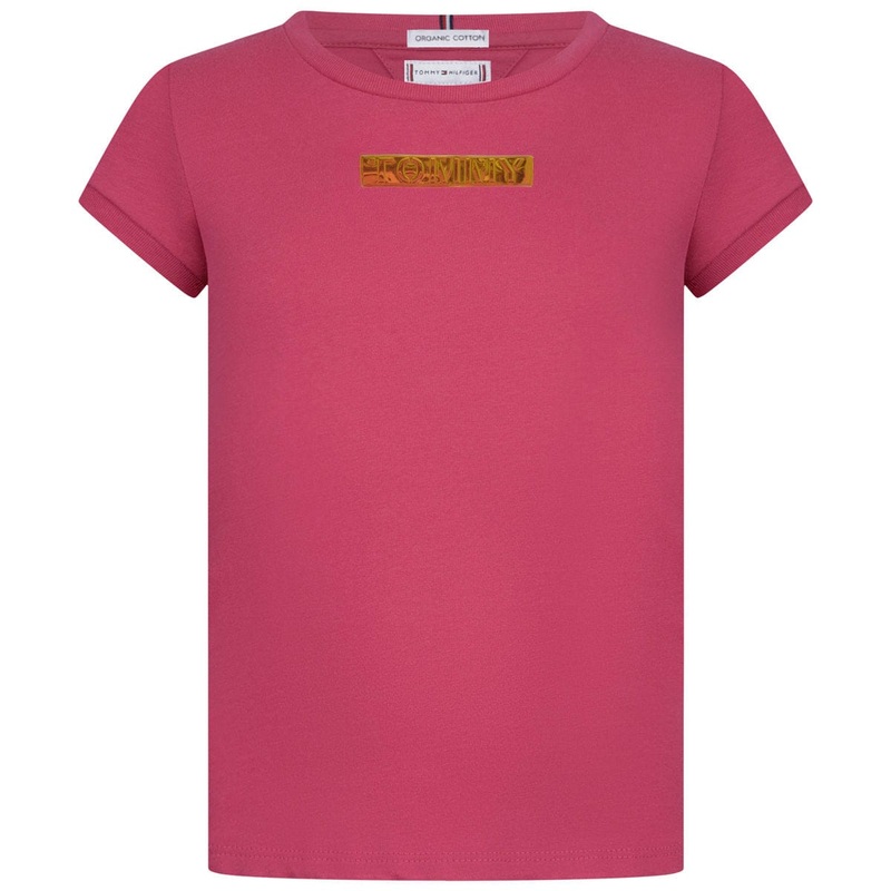 Tommy Hilfiger Girls T-Shirt – Organic Cotton Logo T-Shirt