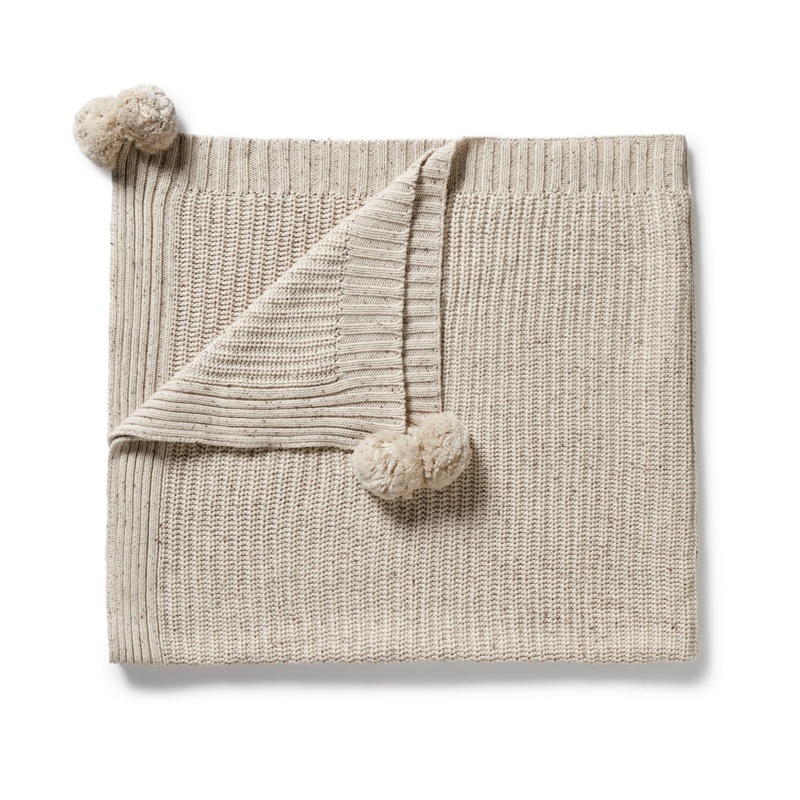 Wilson & Frenchy Cookie and Cream Organic Knitted Blanket