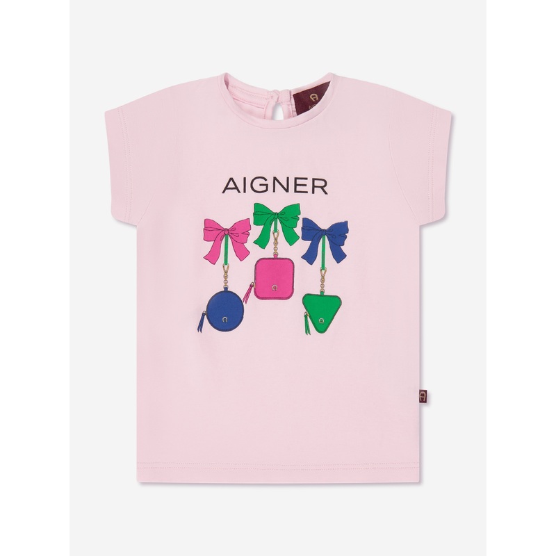 Aigner Baby Girls Logo T-Shirt in Pink