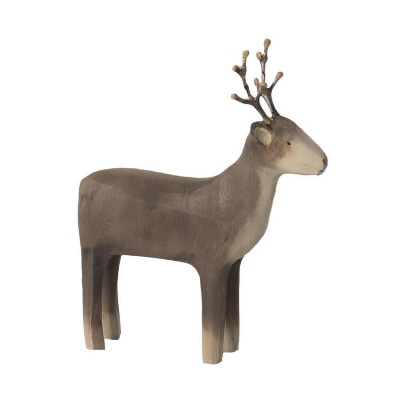 Wooden Reindeer – Candle Holder – Small