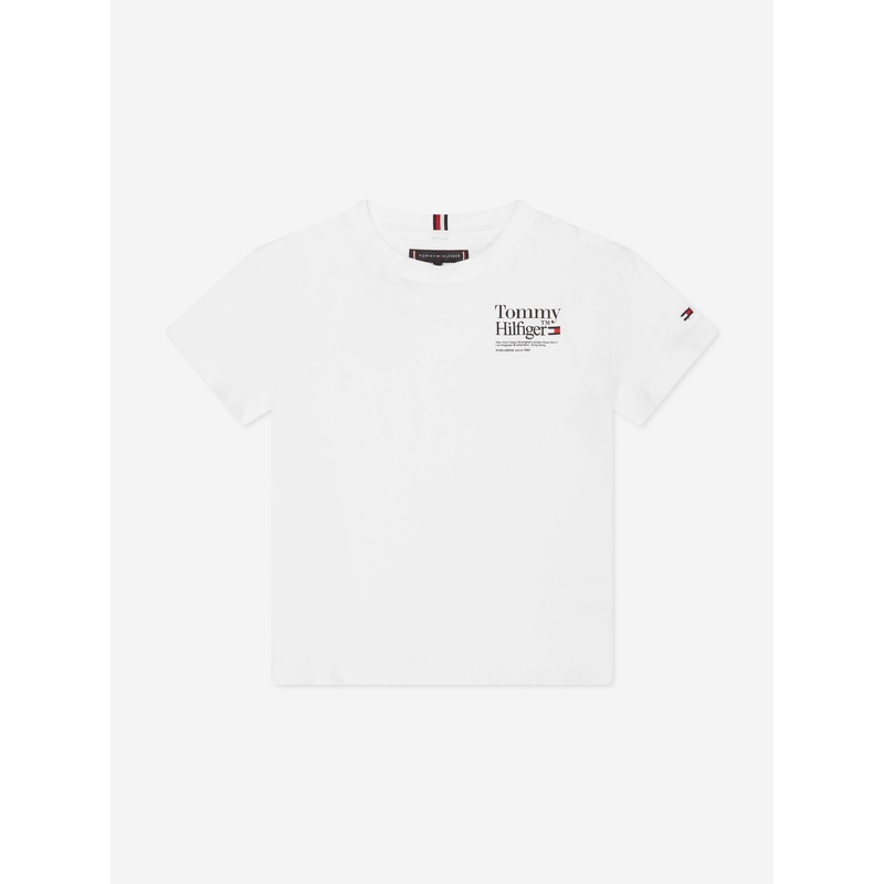 Tommy Hilfiger Boys Timeless Logo T-Shirt in White