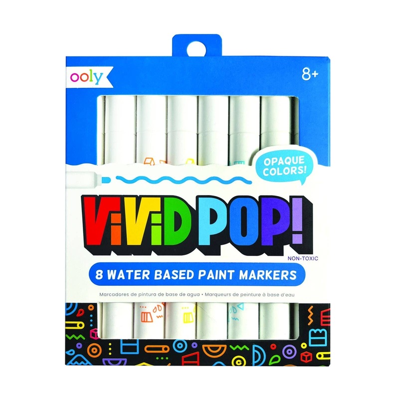 Vivid Pop! Water Based Paint Markers – 8 Colors