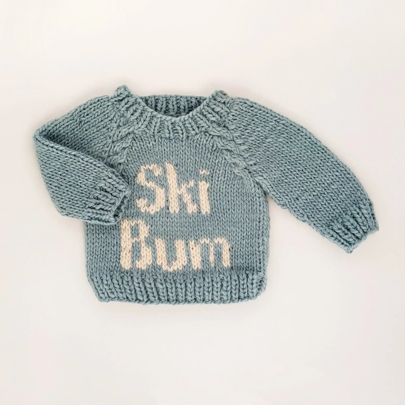 Baby Crew Neck Sweater – Ski Bum Blue  6-12M