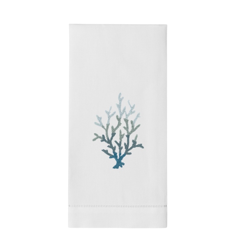 Coral Knot Blue Hand Towel