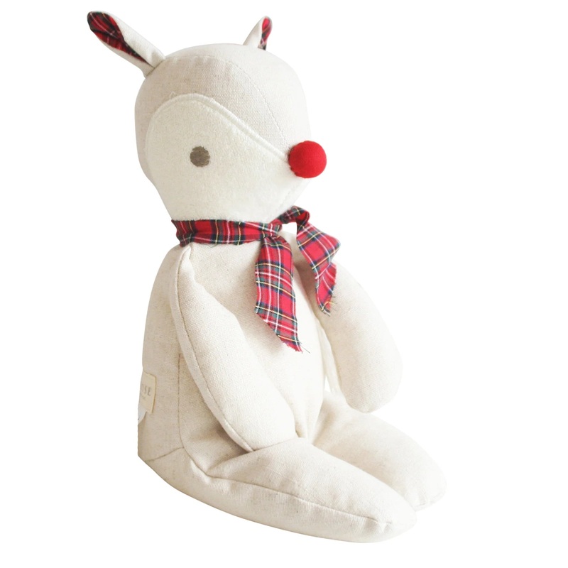 Baby Reindeer Linen Tartan