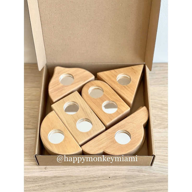 Bauspiel Mirror Blocks 12pcs (Ships End April)