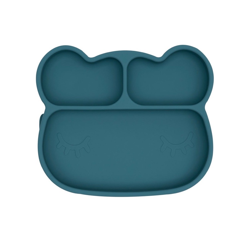Bear Stickie Plate – Blue Dusk