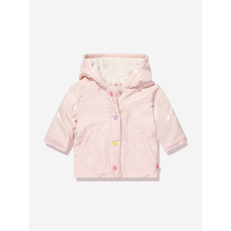 Billieblush Baby Girls Hooded Raincoat in Pink