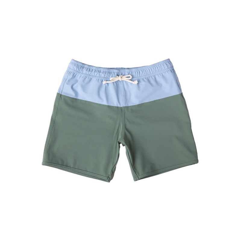 Adam Swim Short | Sage Green and Light Blue